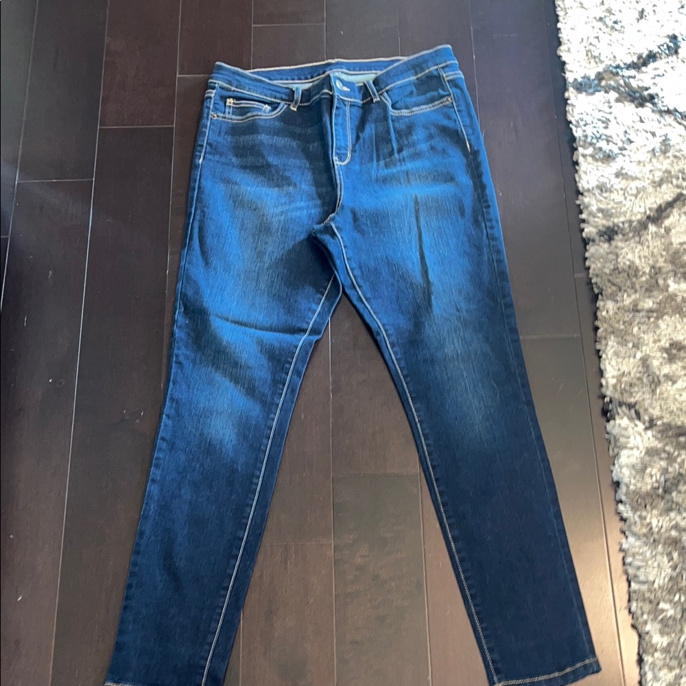 New York & Company Men's Dark Blue Straight Jeans